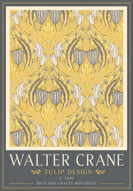 Walter Crane Tulip Design II No4 - Poszter