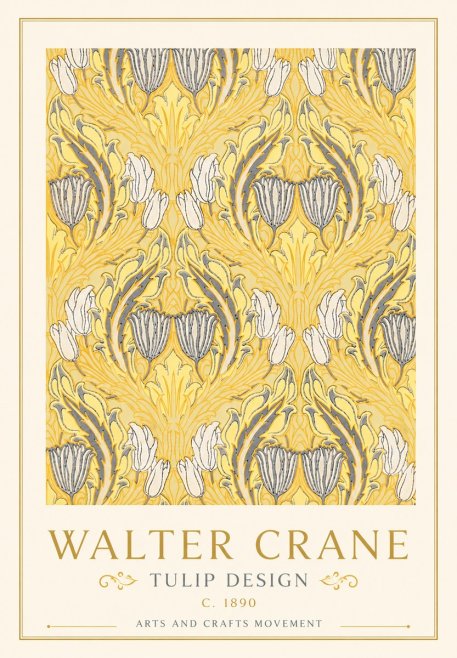 Walter Crane Tulip Design II No5 - Poszter