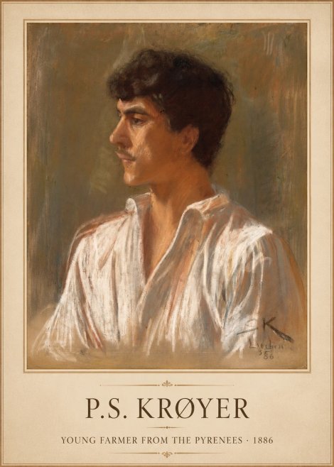 P.S. Krøyer Young Farmer from the Pyrenees No1 - Poszter