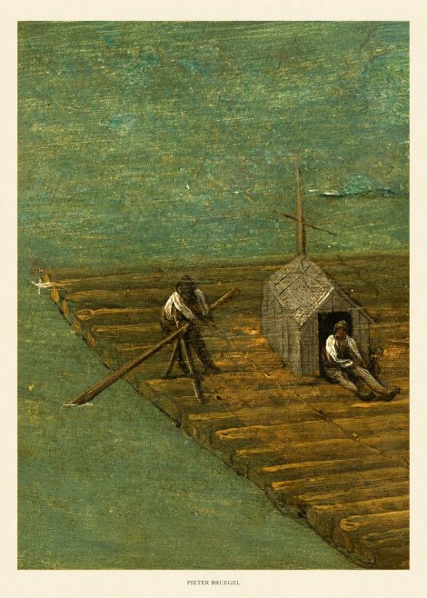 Pieter Bruegel Two Men on a Raft No5 - Poszter