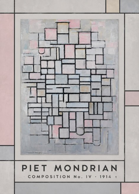Piet Mondrian Composition No. Iv • 1914 No1 - Poszter