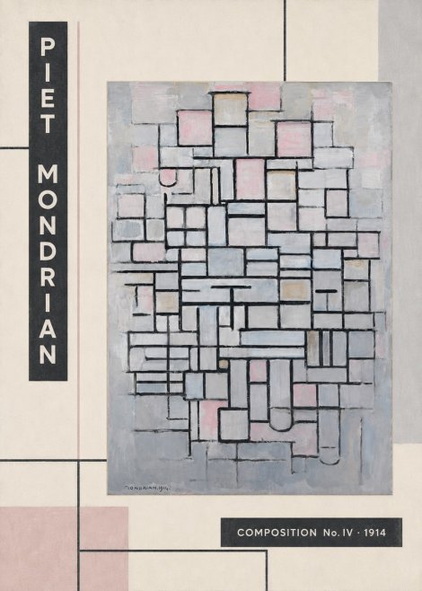 Piet Mondrian Composition No. Iv • 1914 No2 - Poszter