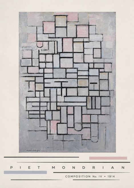 Piet Mondrian Composition No. Iv • 1914 No3 - Poszter