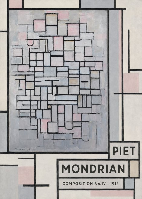 Piet Mondrian Composition No. Iv • 1914 No5 - Poszter