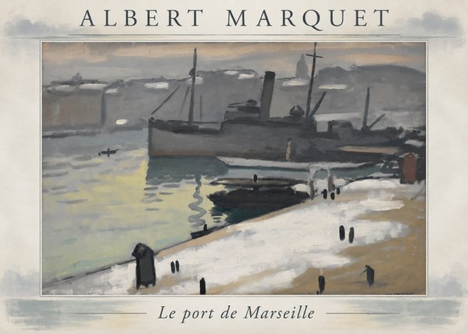 Albert Marquet Le Port De Marseille II No4 - Poszter