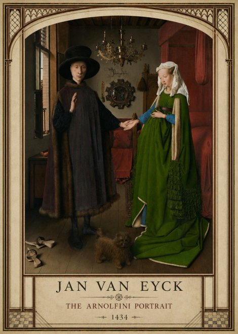Jan van Eyck The Arnolfini Portrait V No3 - Poszter
