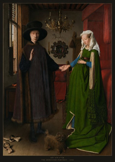 Jan van Eyck The Arnolfini Portrait V No6 - Poszter