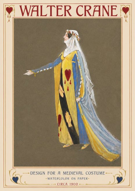 Walter Crane Design for a Medieval Costume No2 - Poszter