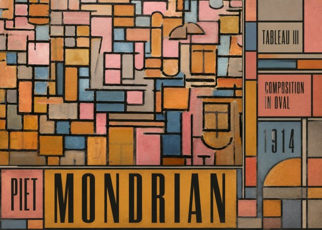 Piet Mondrian Tableau Iii — Composition in Oval No5 - Poszter