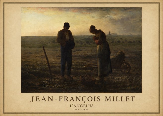 Jean-François Millet L'angélus II No1 - Poszter