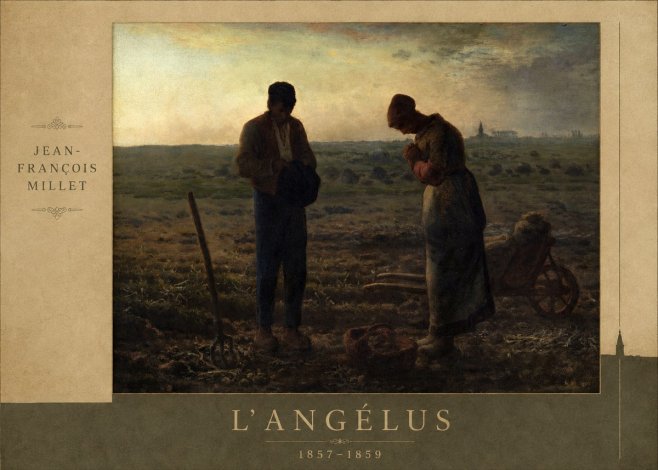 Jean-François Millet L'angélus II No3 - Poszter