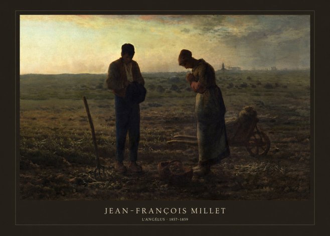 Jean-François Millet L'angélus II No4 - Poszter