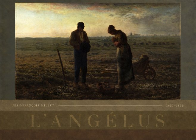 Jean-François Millet L'angélus II No5 - Poszter