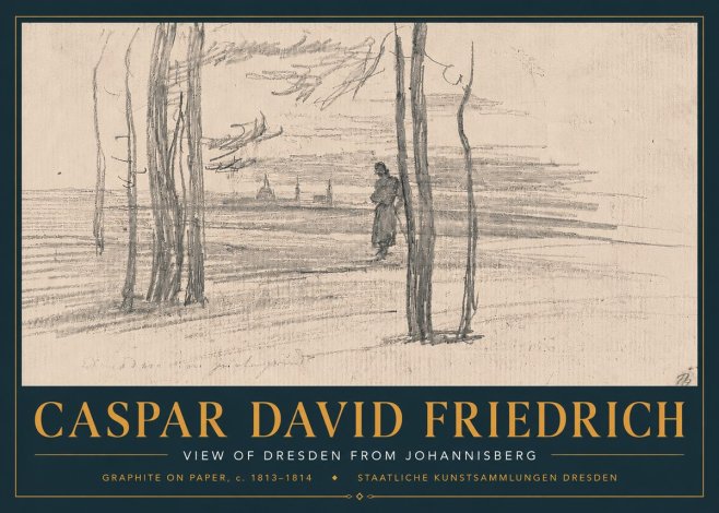 Caspar David Friedrich View of Dresden from Johannisberg No6 - Poszter