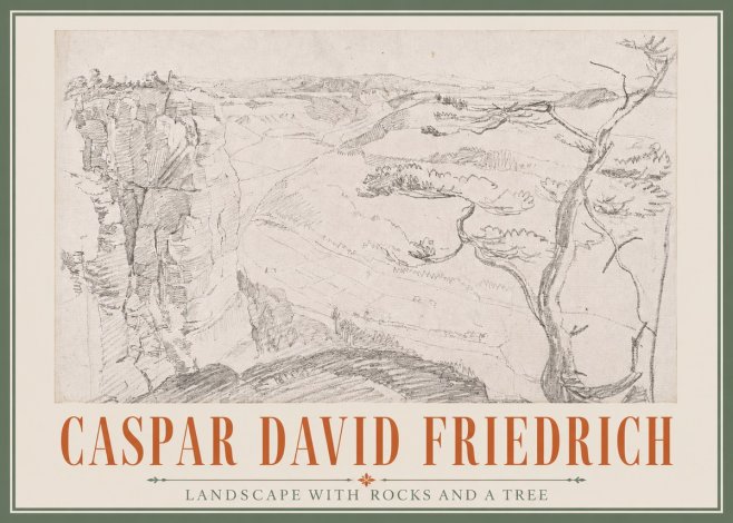 Caspar David Friedrich Landscape with Rocks and a Tree No3 - Poszter