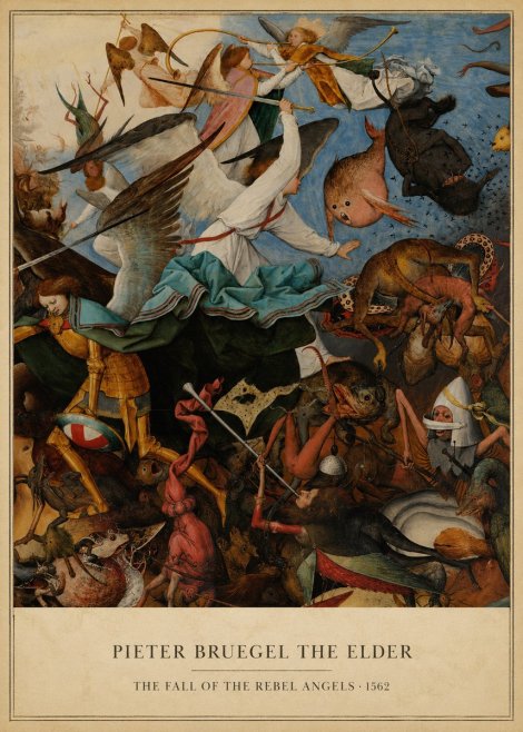 Pieter Bruegel The Fall of the Rebel Angels IV No6 - Poszter