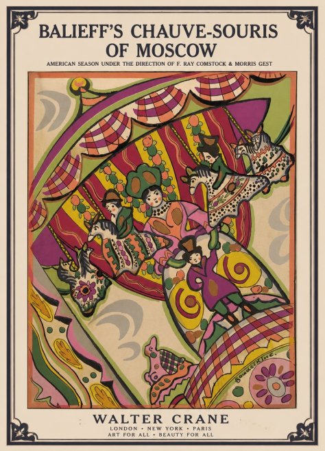 Walter Crane Balieff's Chauve-souris of Moscow No1 - Poszter