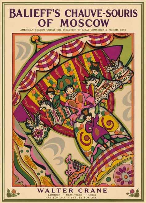 Walter Crane Balieff's Chauve-souris of Moscow No3 - Poszter