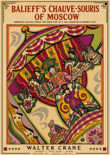 Walter Crane Balieff's Chauve-souris of Moscow No6 - Poszter