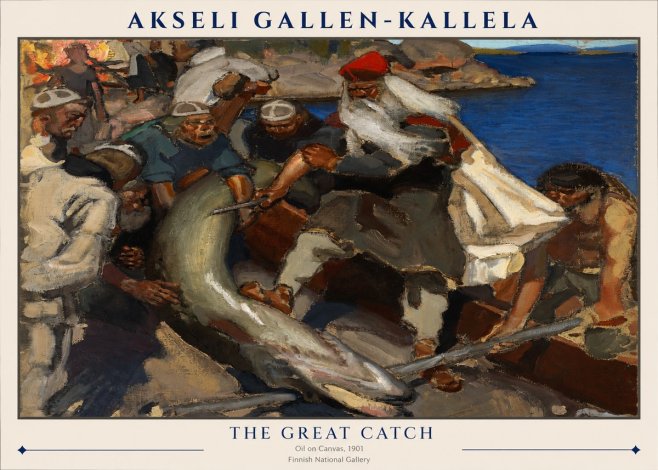 Akseli Gallen-Kallela The Great Catch No1 - Poszter