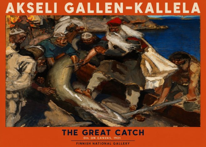 Akseli Gallen-Kallela The Great Catch No2 - Poszter