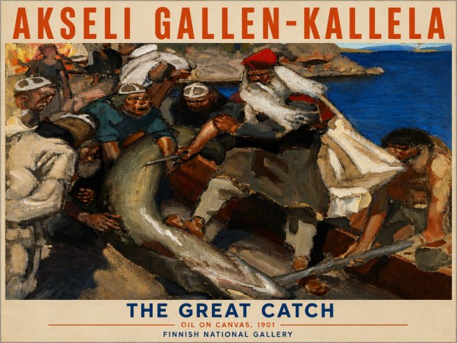 Akseli Gallen-Kallela The Great Catch No6 - Poszter