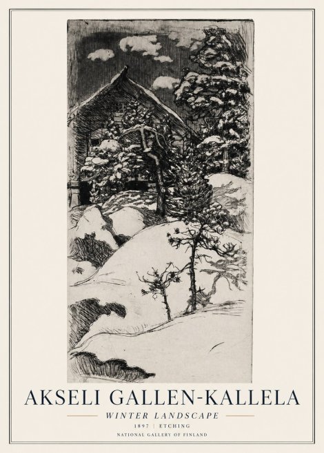 Akseli Gallen-Kallela Winter Landscape I No1 - Poszter
