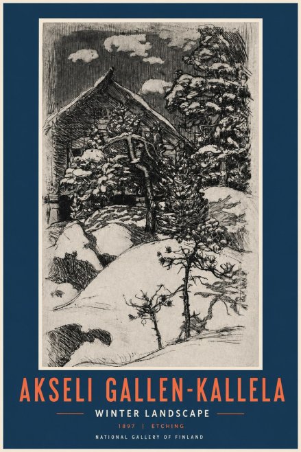 Akseli Gallen-Kallela Winter Landscape I No2 - Poszter