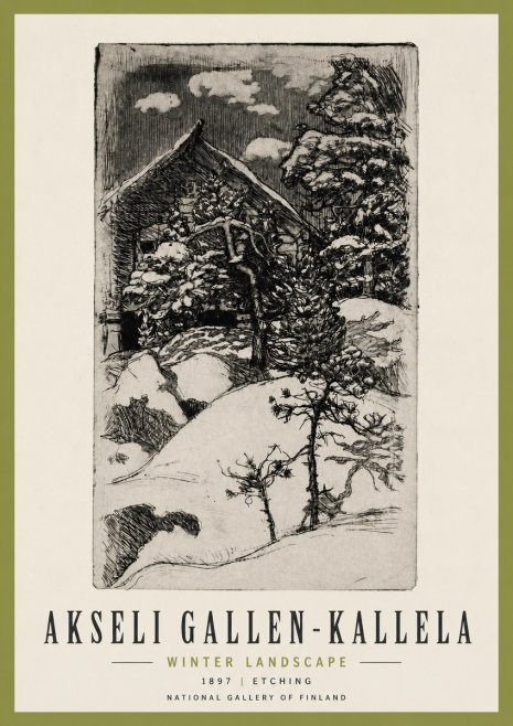 Akseli Gallen-Kallela Winter Landscape I No3 - Poszter