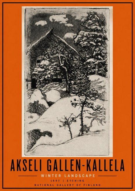 Akseli Gallen-Kallela Winter Landscape I No4 - Poszter