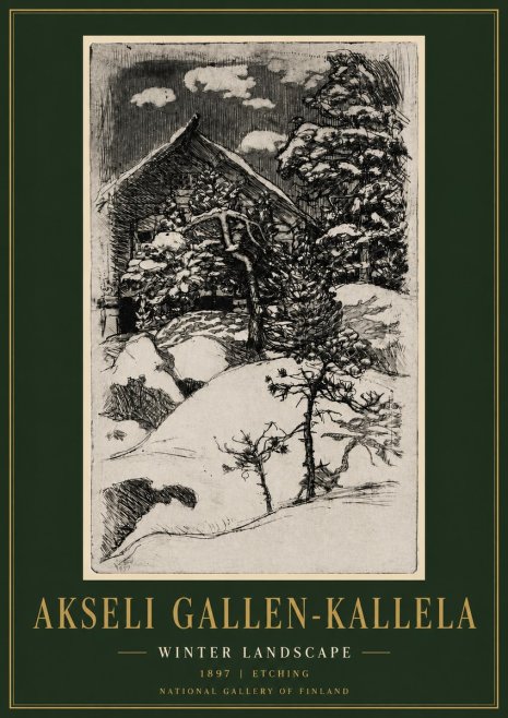 Akseli Gallen-Kallela Winter Landscape I No5 - Poszter