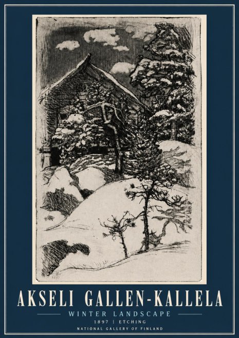 Akseli Gallen-Kallela Winter Landscape I No6 - Poszter