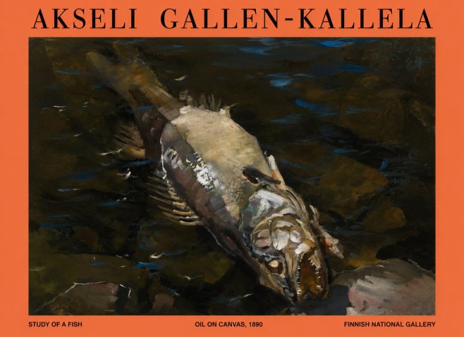 Akseli Gallen-Kallela Study of a Fish No1 - Poszter