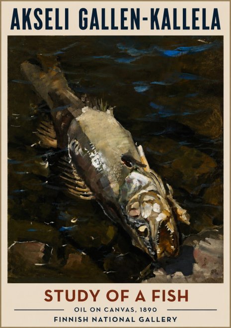 Akseli Gallen-Kallela Study of a Fish No3 - Poszter