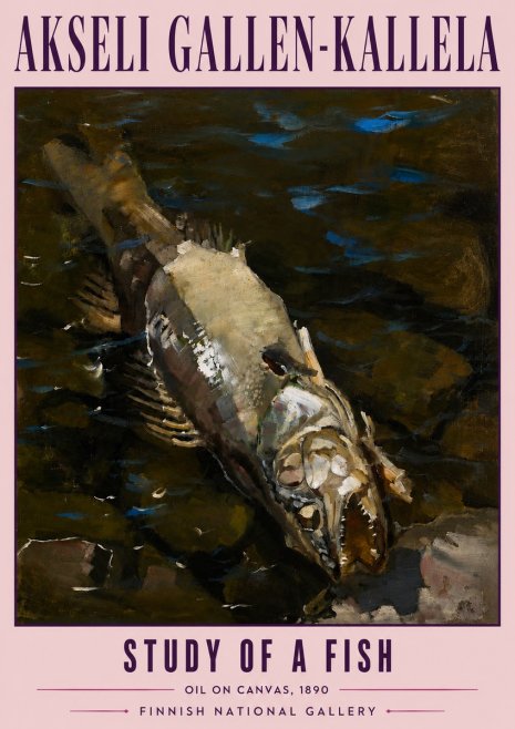 Akseli Gallen-Kallela Study of a Fish No5 - Poszter