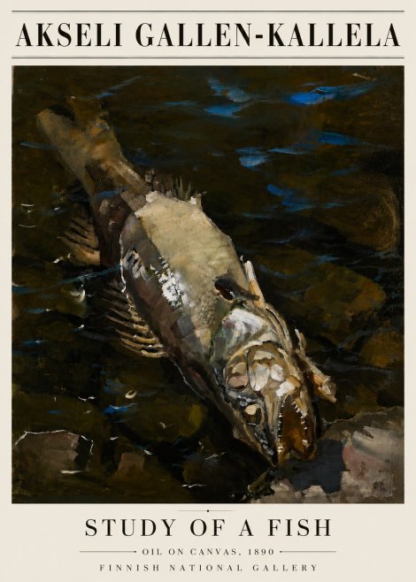 Akseli Gallen-Kallela Study of a Fish No6 - Poszter