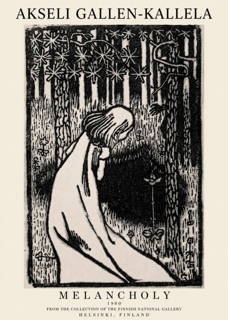 Akseli Gallen-Kallela Melancholy No1 - Poszter
