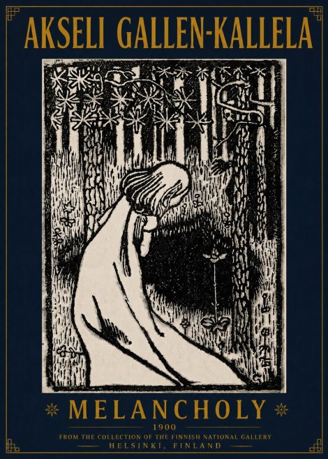 Akseli Gallen-Kallela Melancholy No5 - Poszter