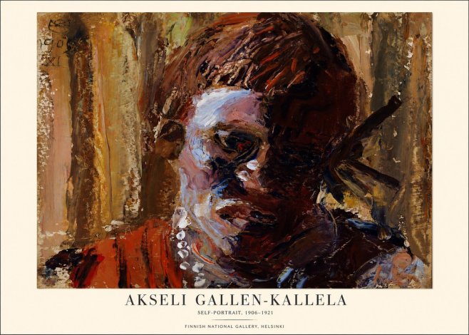 Akseli Gallen-Kallela Self-portrait, 1906-1921 No1 - Poszter