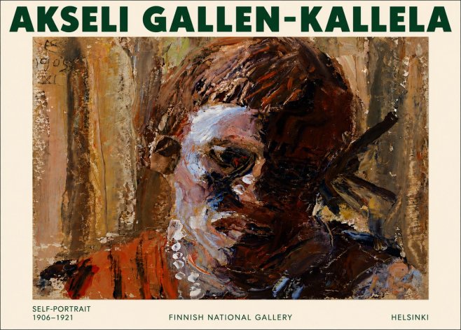 Akseli Gallen-Kallela Self-portrait, 1906-1921 No5 - Poszter