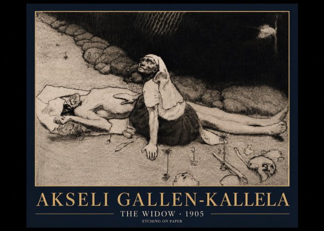 Akseli Gallen-Kallela The Widow No3 - Poszter
