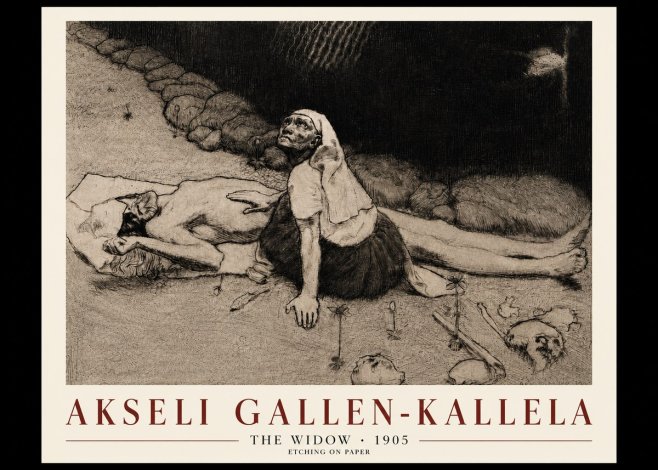 Akseli Gallen-Kallela The Widow No4 - Poszter