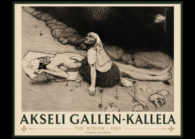 Akseli Gallen-Kallela The Widow No5 - Poszter