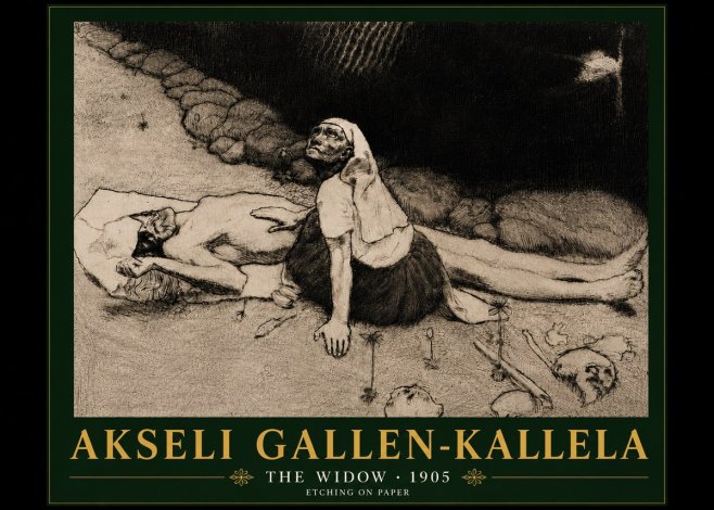 Akseli Gallen-Kallela The Widow No6 - Poszter