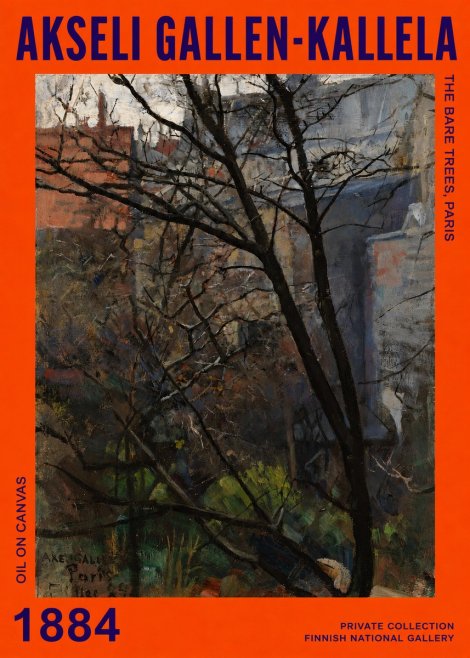 Akseli Gallen-Kallela The Bare Trees, Paris No2 - Poszter