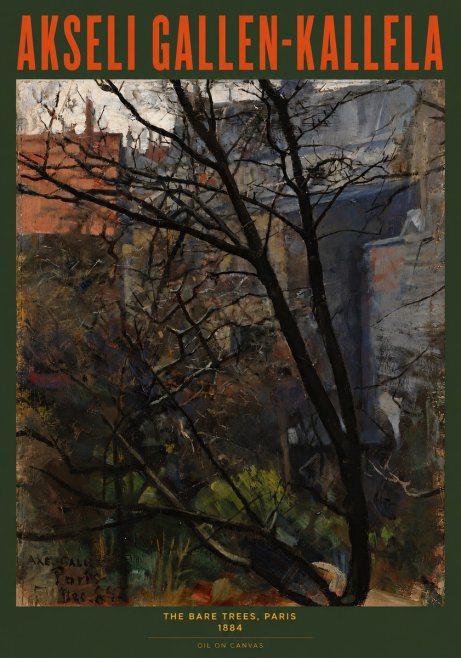 Akseli Gallen-Kallela The Bare Trees, Paris No3 - Poszter