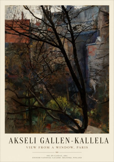 Akseli Gallen-Kallela The Bare Trees, Paris No4 - Poszter