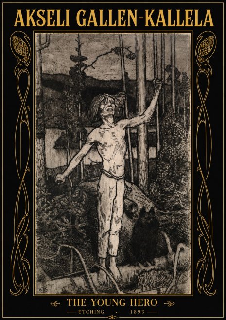 Akseli Gallen-Kallela The Young Hero No2 - Poszter