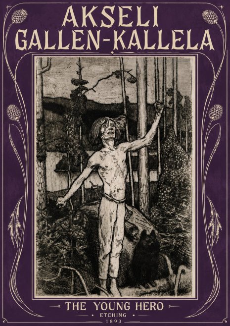 Akseli Gallen-Kallela The Young Hero No5 - Poszter