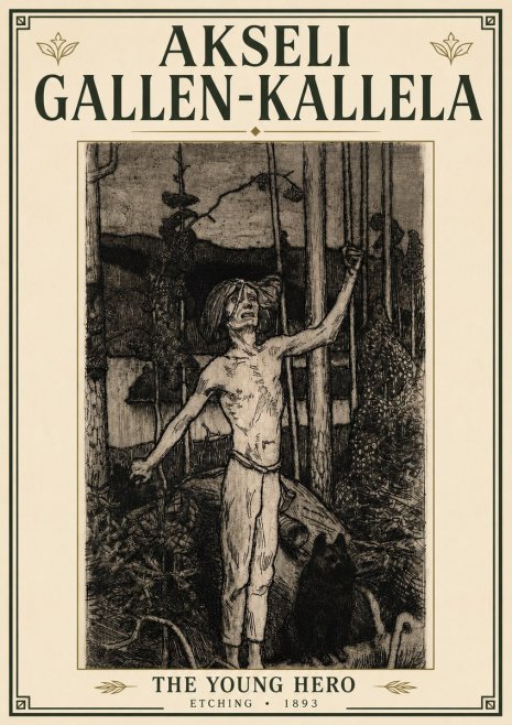 Akseli Gallen-Kallela The Young Hero No6 - Poszter
